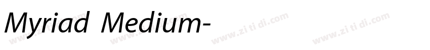 Myriad  Medium字体转换
